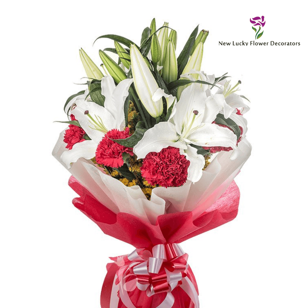 lily and carnation flower