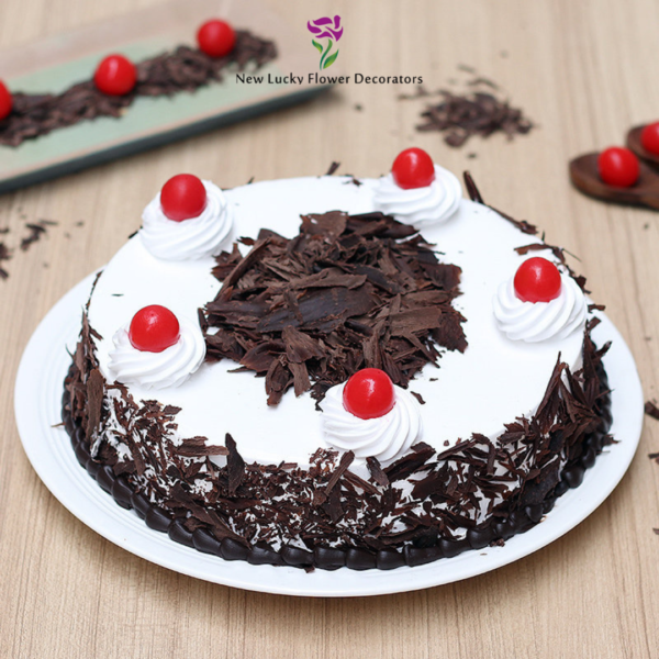 eggless creamy black forest cake