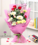 rose and carnation birthday flower
