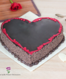 heart shape choco cake