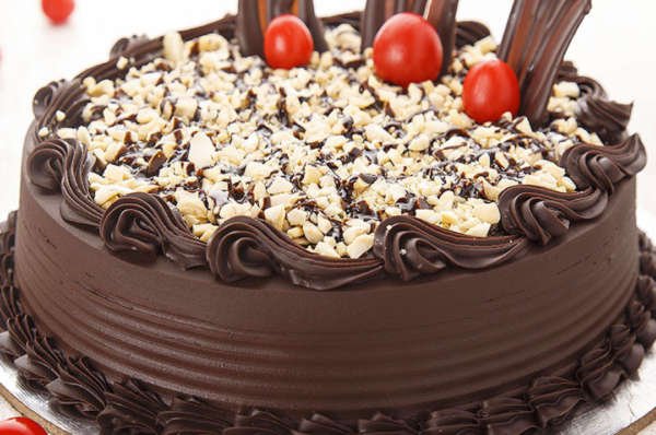 choco-walnut truffle cake