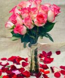 Pink Shaded White Rose