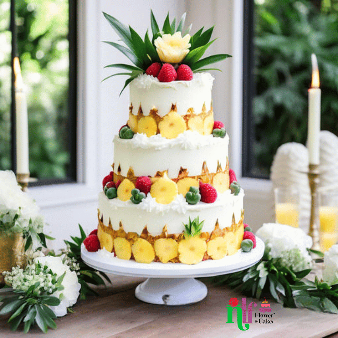 Pineapple Cake - New Lucky Flowers and Cake