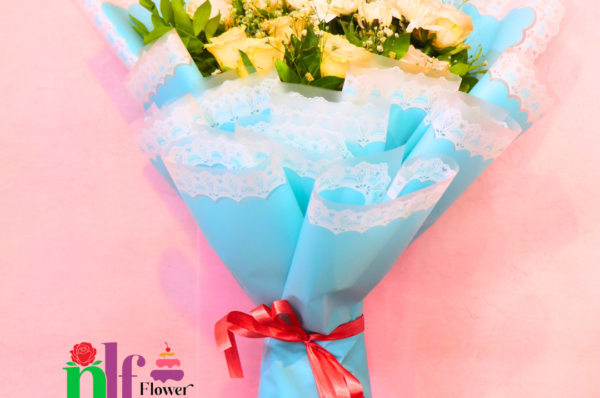 Rose Yellow and Gypso Bouquet