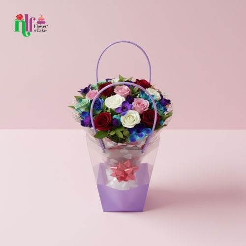 Vibrant Mixed Flower Bag Bouquet
