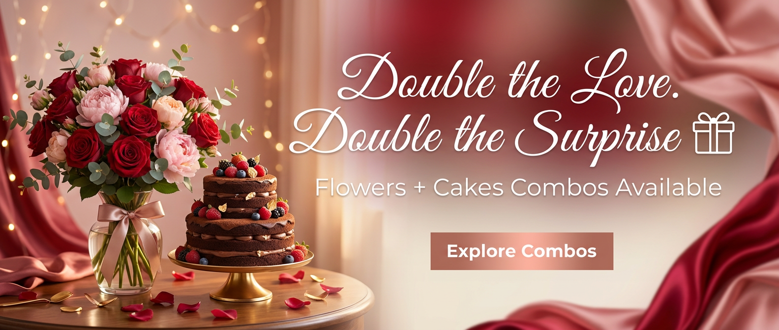 Flower and Cake Combo Banner