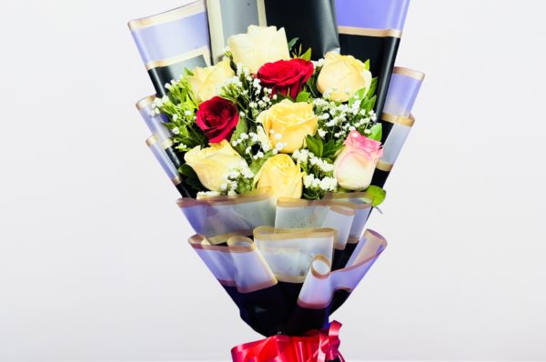 Mixed Red Roses Bouquet